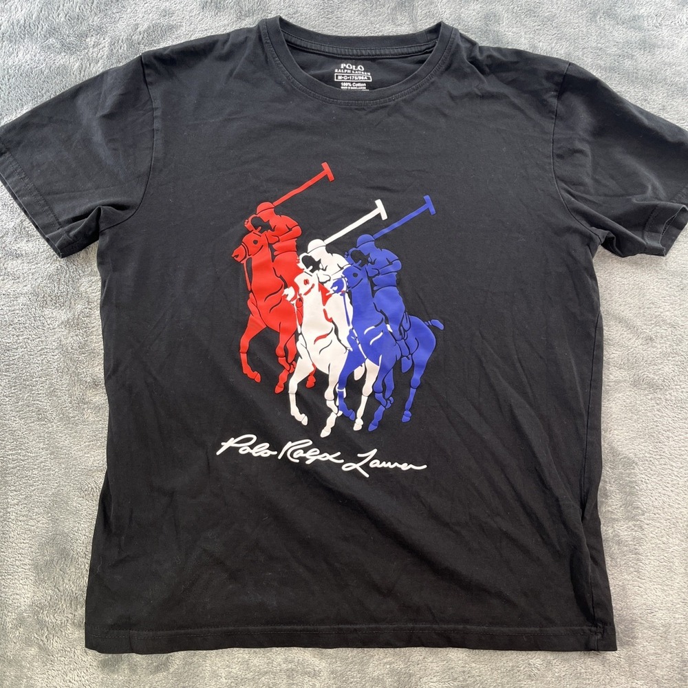 Polo Ralph Lauren Men's Classic Fit Big Pony T Shirt Black Size Medium